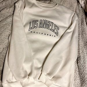 Los Angeles Sweatshirt. Size large. White. SHEIN